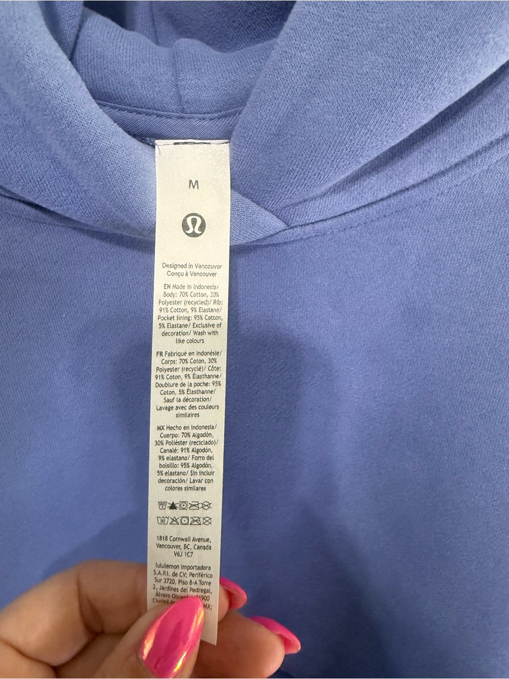 NWT Lululemon Women's Steady State Hoodie Pullover Sweatshirt - size M(prepblue) - Picture 4 of 6